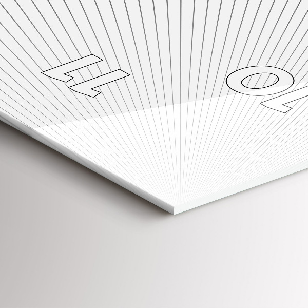 Ceas vertical de perete din sticlă Linii abstracte