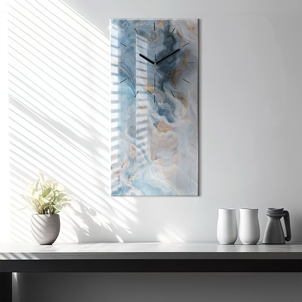 Ceas vertical de perete din sticlă Model de marmură