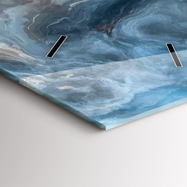 Ceas vertical de perete din sticlă Model de marmură