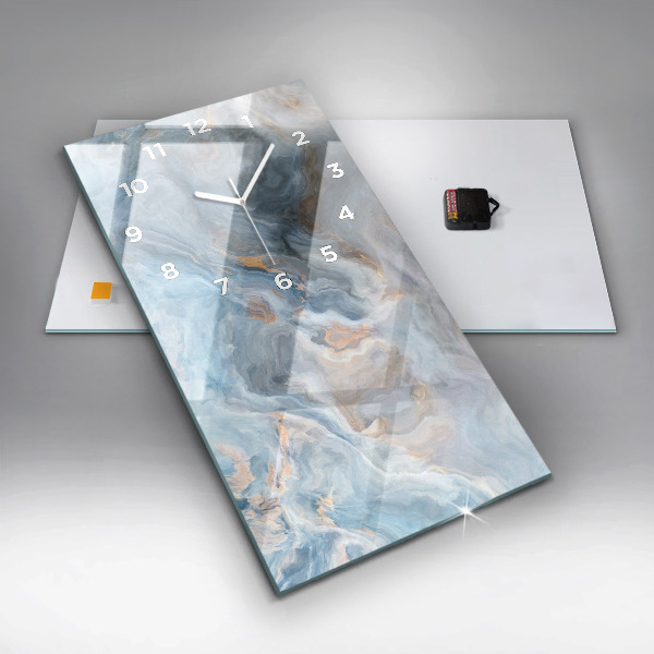 Ceas vertical de perete din sticlă Model de marmură