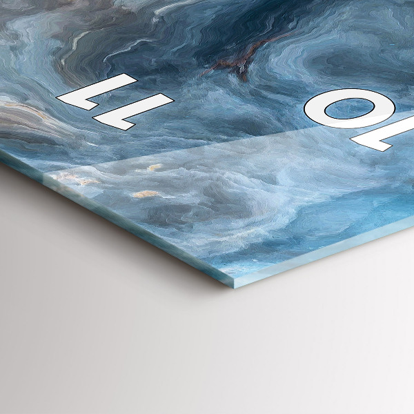 Ceas vertical de perete din sticlă Model de marmură