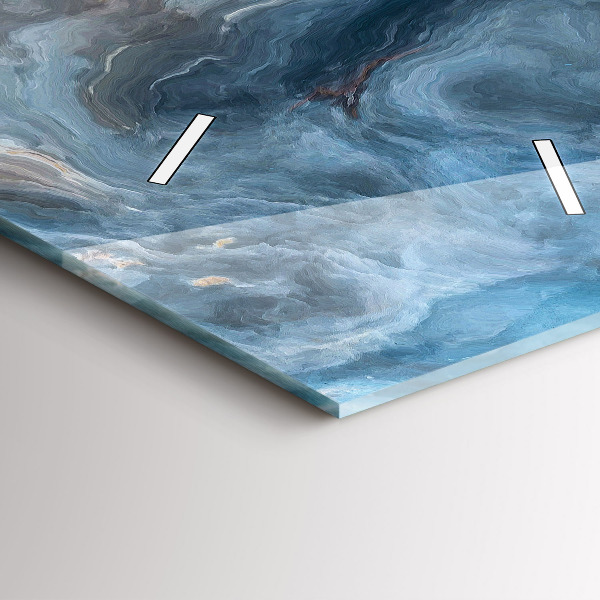 Ceas vertical de perete din sticlă Model de marmură