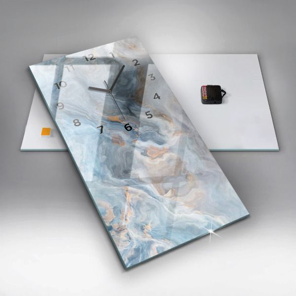 Ceas vertical de perete din sticlă Model de marmură