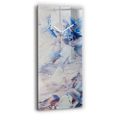 Ceas vertical de perete din sticlă Textura abstractă de vopsea