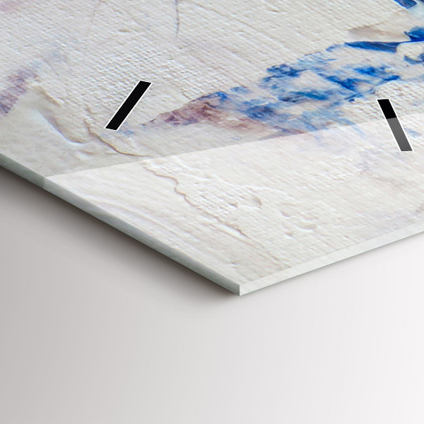 Ceas vertical de perete din sticlă Textura abstractă de vopsea