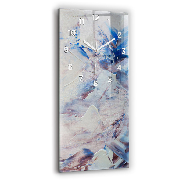Ceas vertical de perete din sticlă Textura abstractă de vopsea
