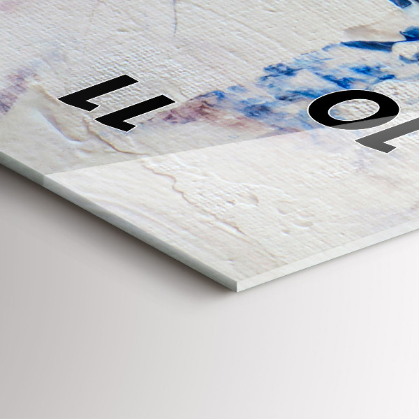 Ceas vertical de perete din sticlă Textura abstractă de vopsea