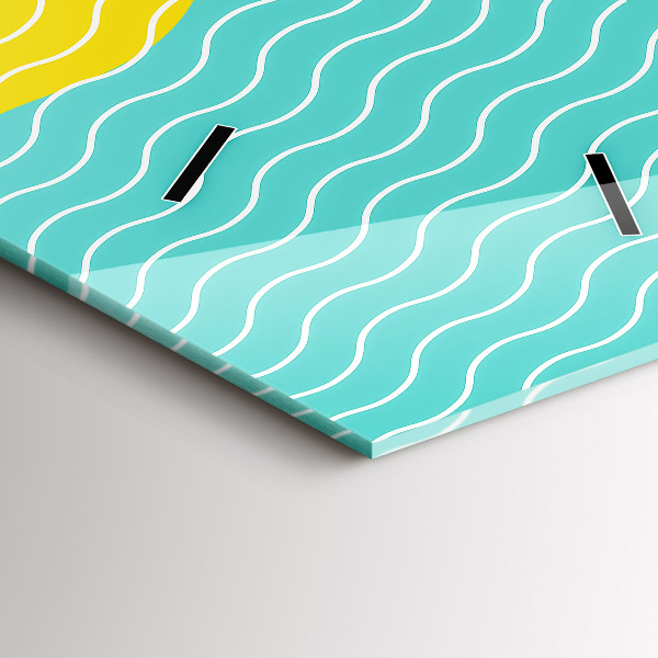 Ceas vertical de perete din sticlă Abstracția POP