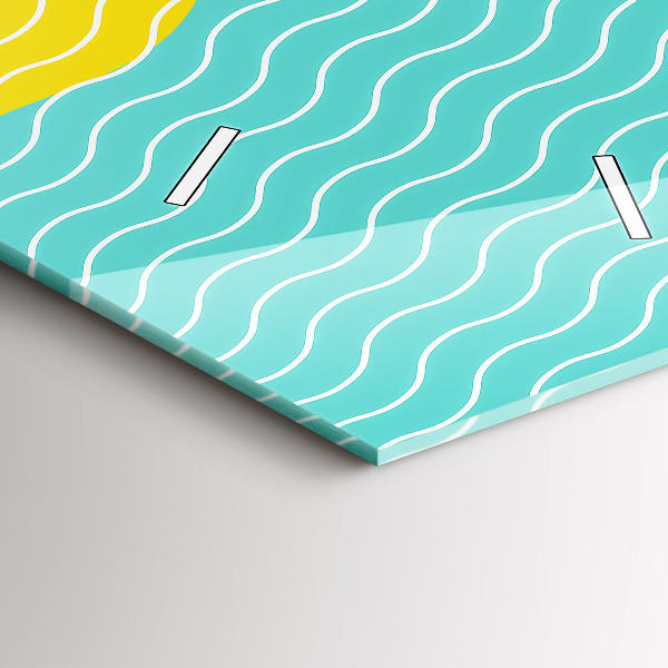 Ceas vertical de perete din sticlă Abstracția POP