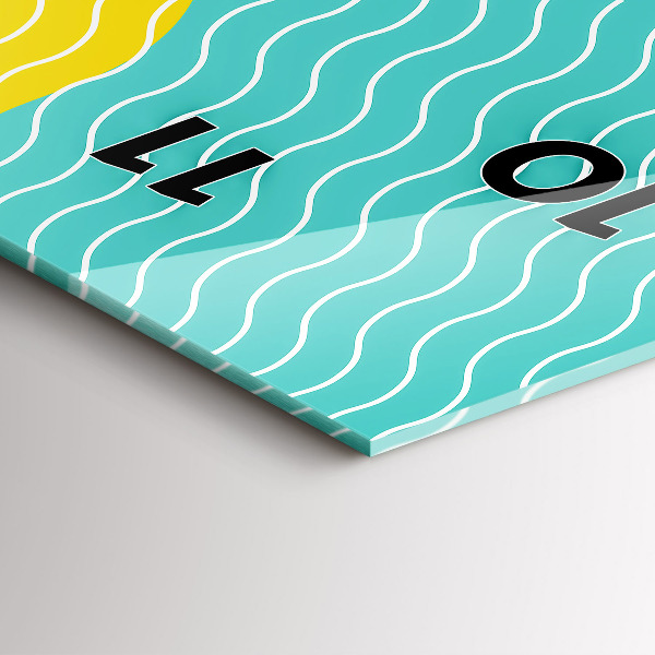 Ceas vertical de perete din sticlă Abstracția POP