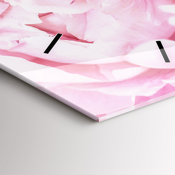 Ceas vertical de perete din sticlă Flori înflorite