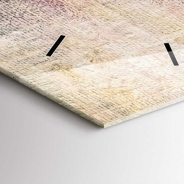 Ceas vertical de perete din sticlă Abstracție pictată