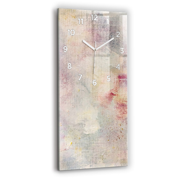 Ceas vertical de perete din sticlă Abstracție pictată