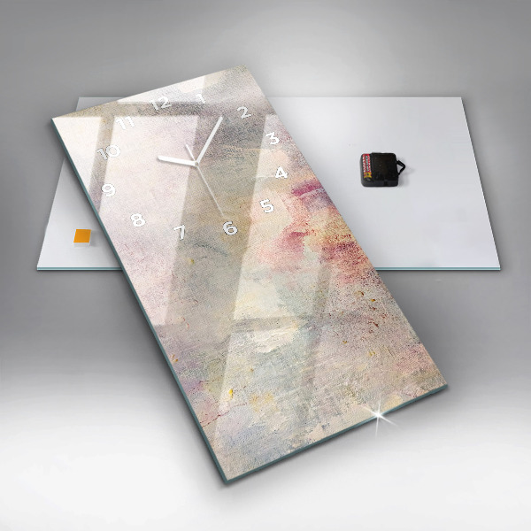 Ceas vertical de perete din sticlă Abstracție pictată