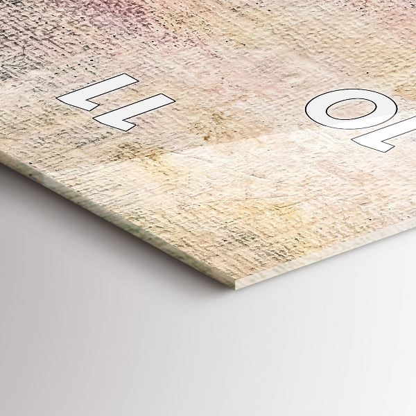 Ceas vertical de perete din sticlă Abstracție pictată