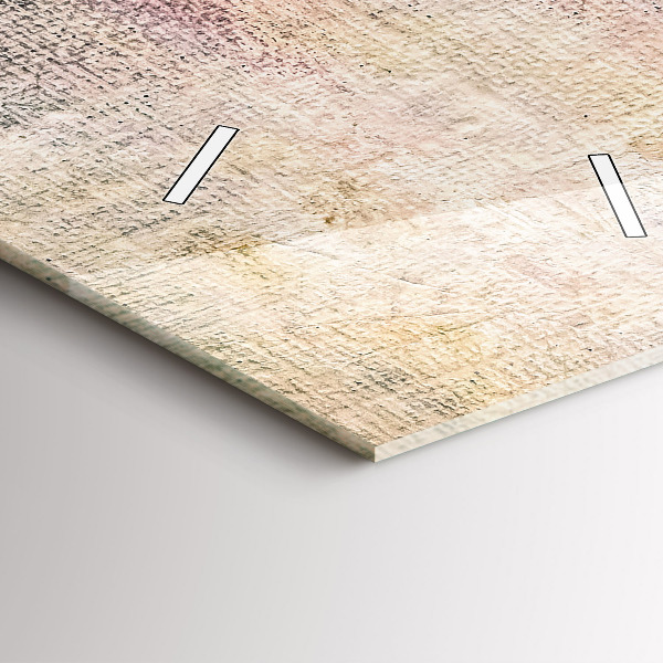 Ceas vertical de perete din sticlă Abstracție pictată