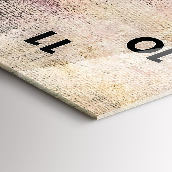 Ceas vertical de perete din sticlă Abstracție pictată