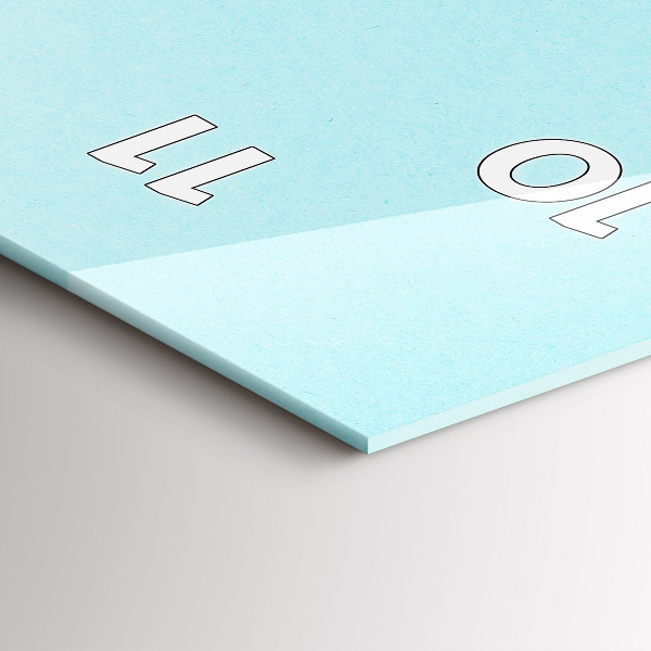 Ceas vertical de perete din sticlă Model pastel