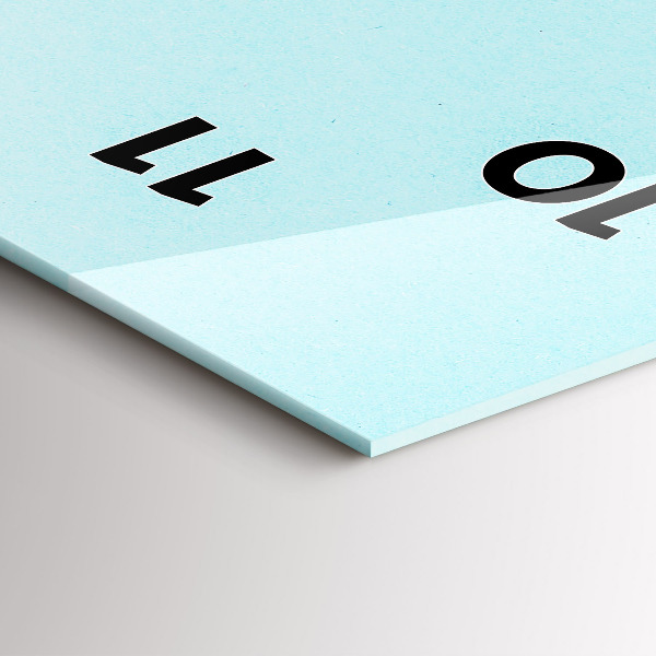 Ceas vertical de perete din sticlă Model pastel