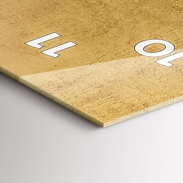 Ceas vertical de perete din sticlă Panza decorativa