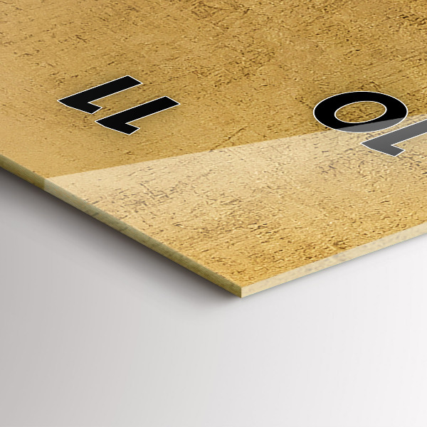 Ceas vertical de perete din sticlă Panza decorativa