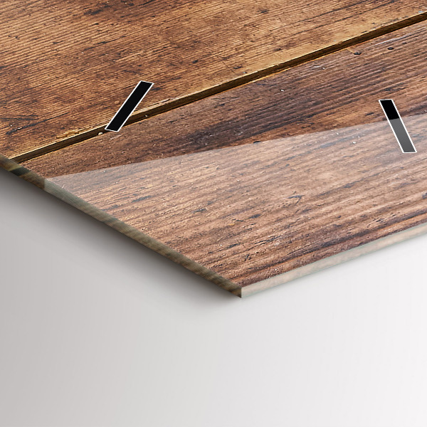 Ceas vertical de perete din sticlă Lemn rustic