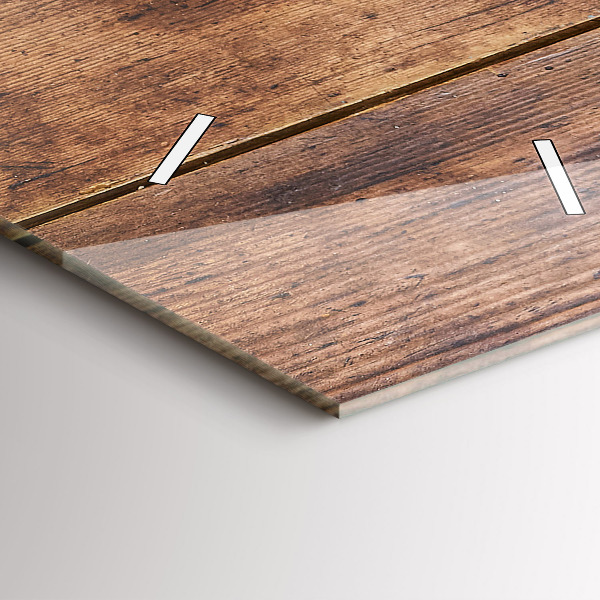 Ceas vertical de perete din sticlă Lemn rustic