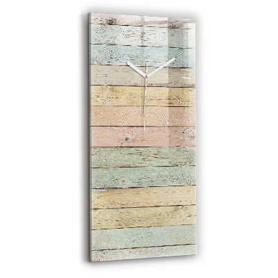 Ceas vertical de perete din sticlă Plăci colorate