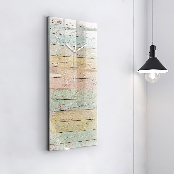 Ceas vertical de perete din sticlă Plăci colorate