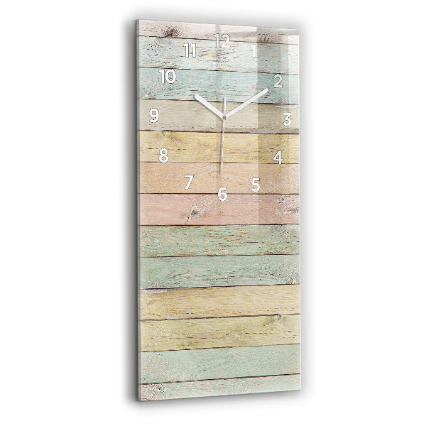 Ceas vertical de perete din sticlă Plăci colorate