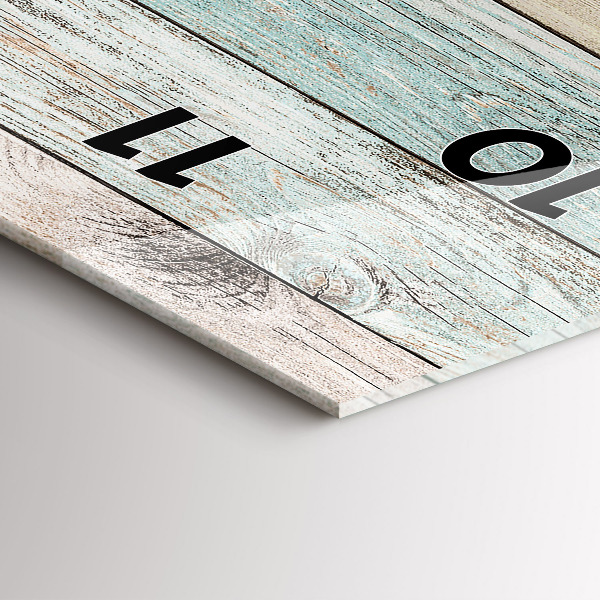 Ceas vertical de perete din sticlă Plăci colorate