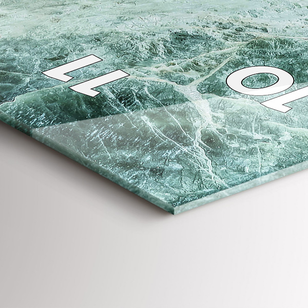 Ceas vertical de perete din sticlă Textura de piatră de marmură