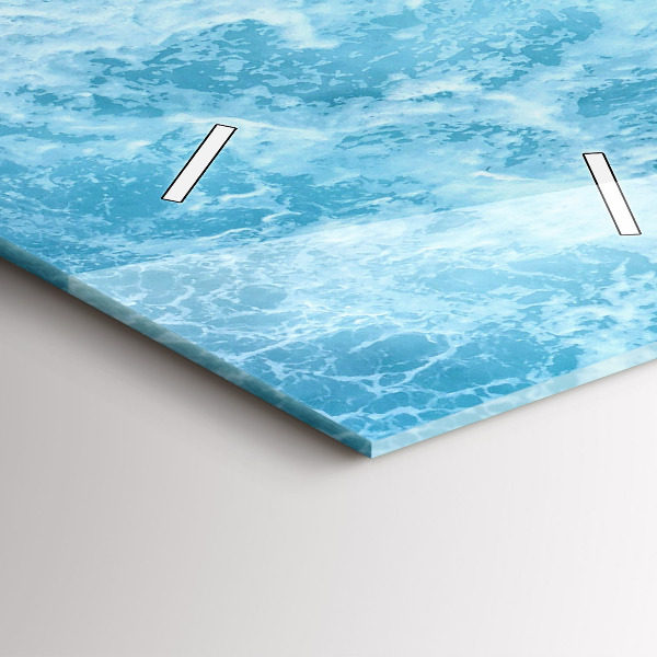 Ceas vertical de perete din sticlă Apa de mare