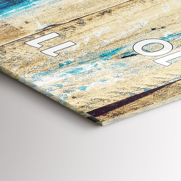 Ceas vertical de perete din sticlă Lemn zgâriat