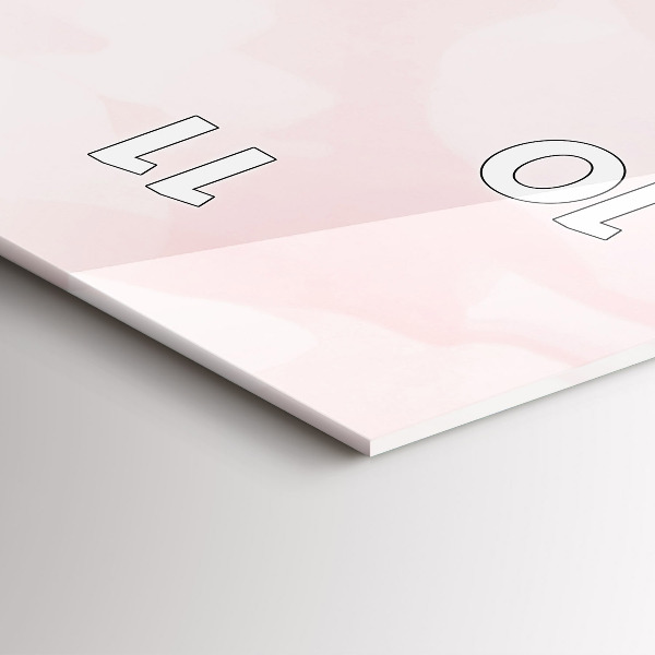 Ceas vertical de perete din sticlă Trandafiri înfloriți