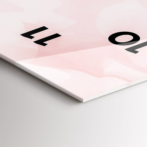 Ceas vertical de perete din sticlă Trandafiri înfloriți