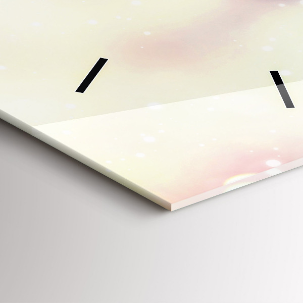 Ceas vertical de perete din sticlă Flori de primavara