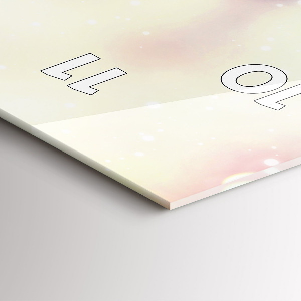 Ceas vertical de perete din sticlă Flori de primavara