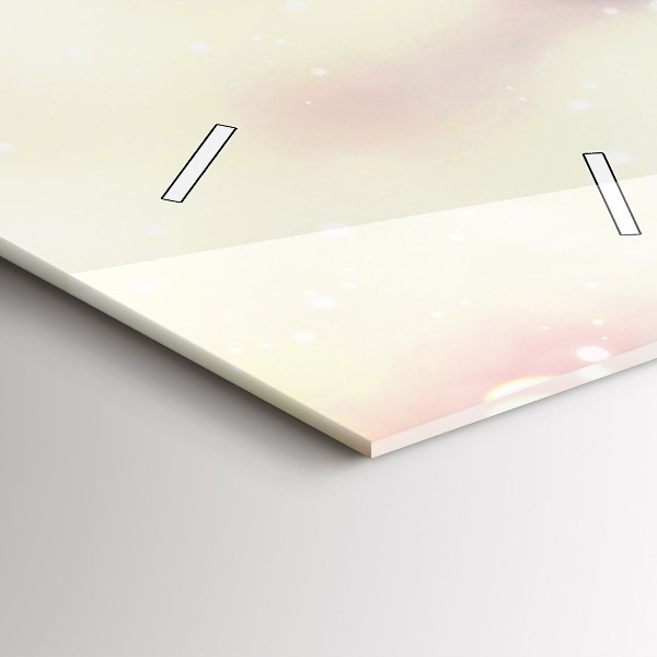 Ceas vertical de perete din sticlă Flori de primavara