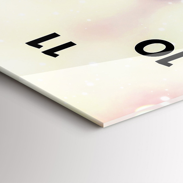 Ceas vertical de perete din sticlă Flori de primavara