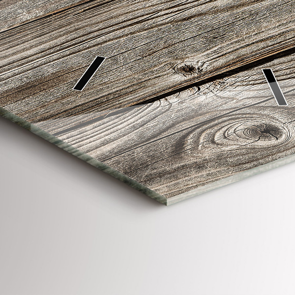 Ceas vertical de perete din sticlă Floarea soarelui pe scânduri