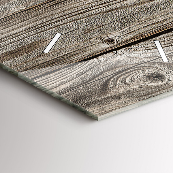 Ceas vertical de perete din sticlă Floarea soarelui pe scânduri