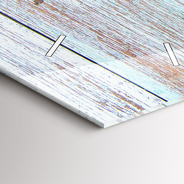 Ceas vertical de perete din sticlă Lemn pastel