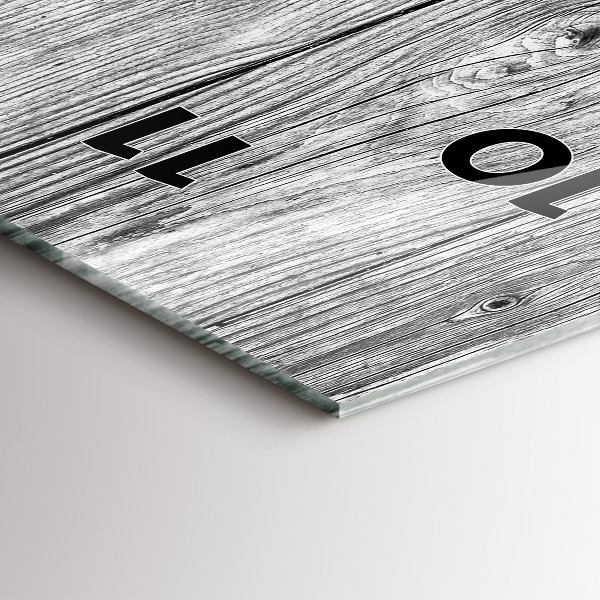 Ceas vertical de perete din sticlă Panouri din lemn