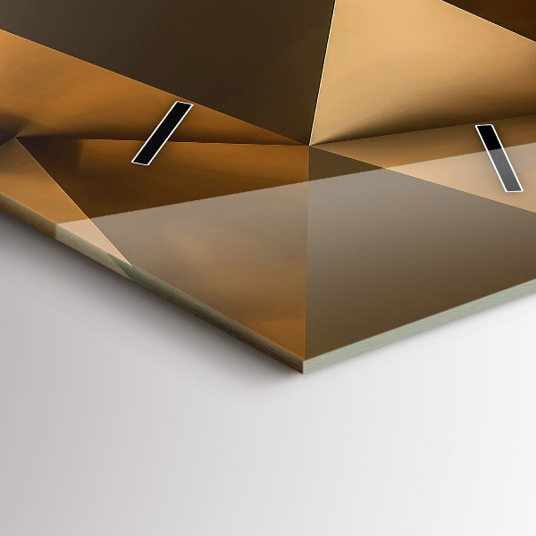 Ceas vertical de perete din sticlă Textura geometrică