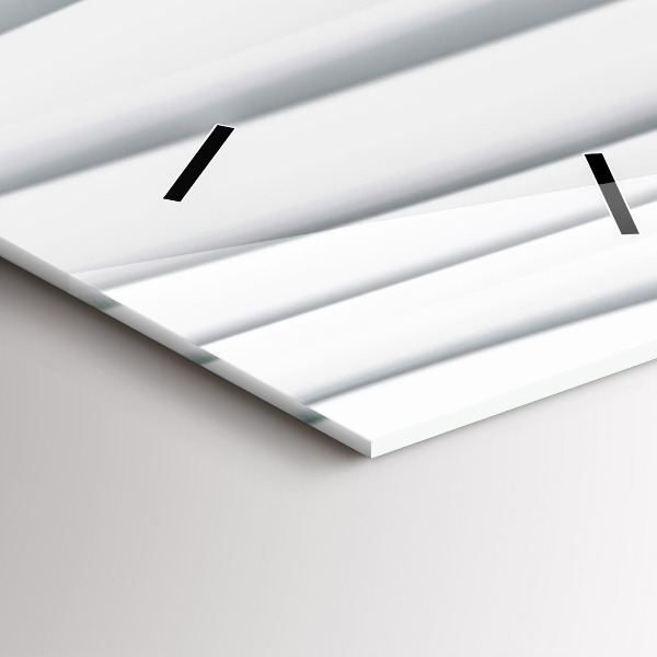 Ceas vertical de perete din sticlă Textura valuri