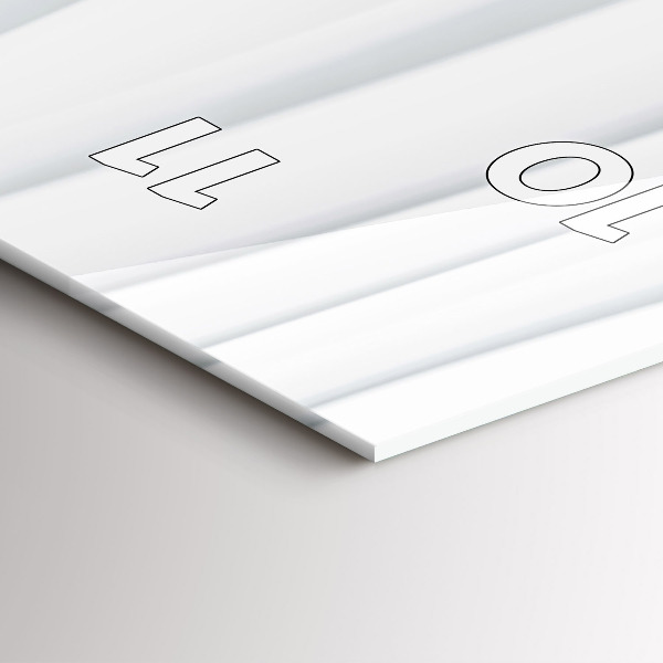 Ceas vertical de perete din sticlă Textura valuri