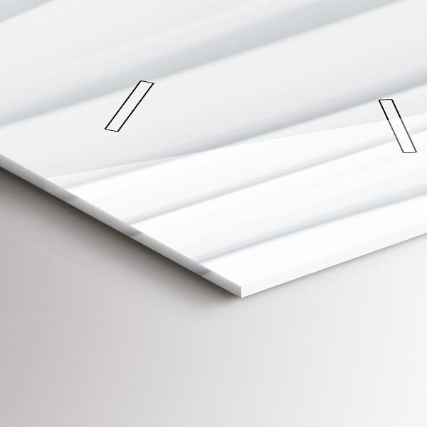 Ceas vertical de perete din sticlă Textura valuri