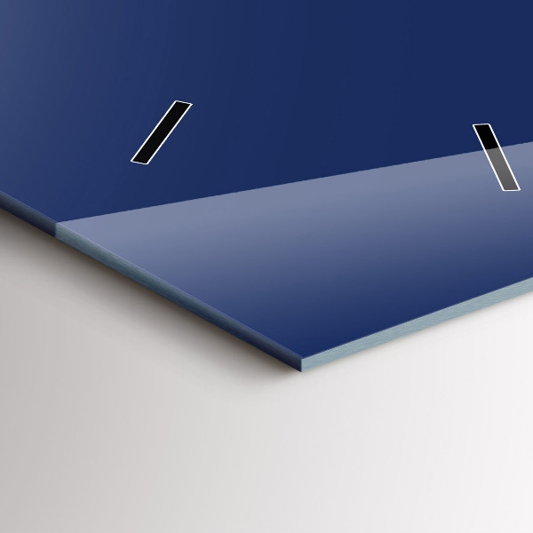 Ceas vertical de perete din sticlă Culoare bleumarin