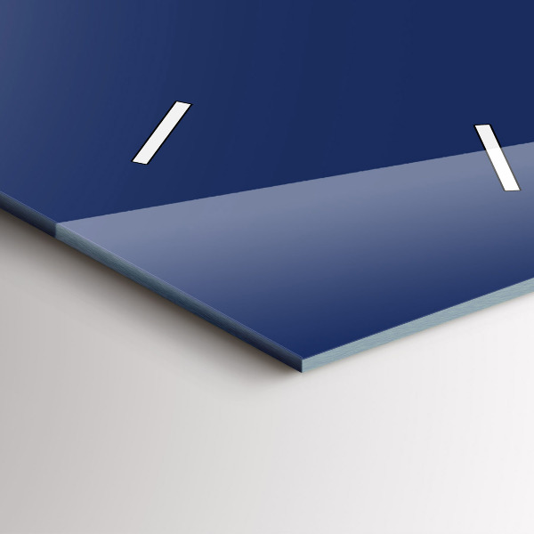 Ceas vertical de perete din sticlă Culoare bleumarin